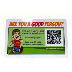 Multilingual Comic QR Card - Plastic