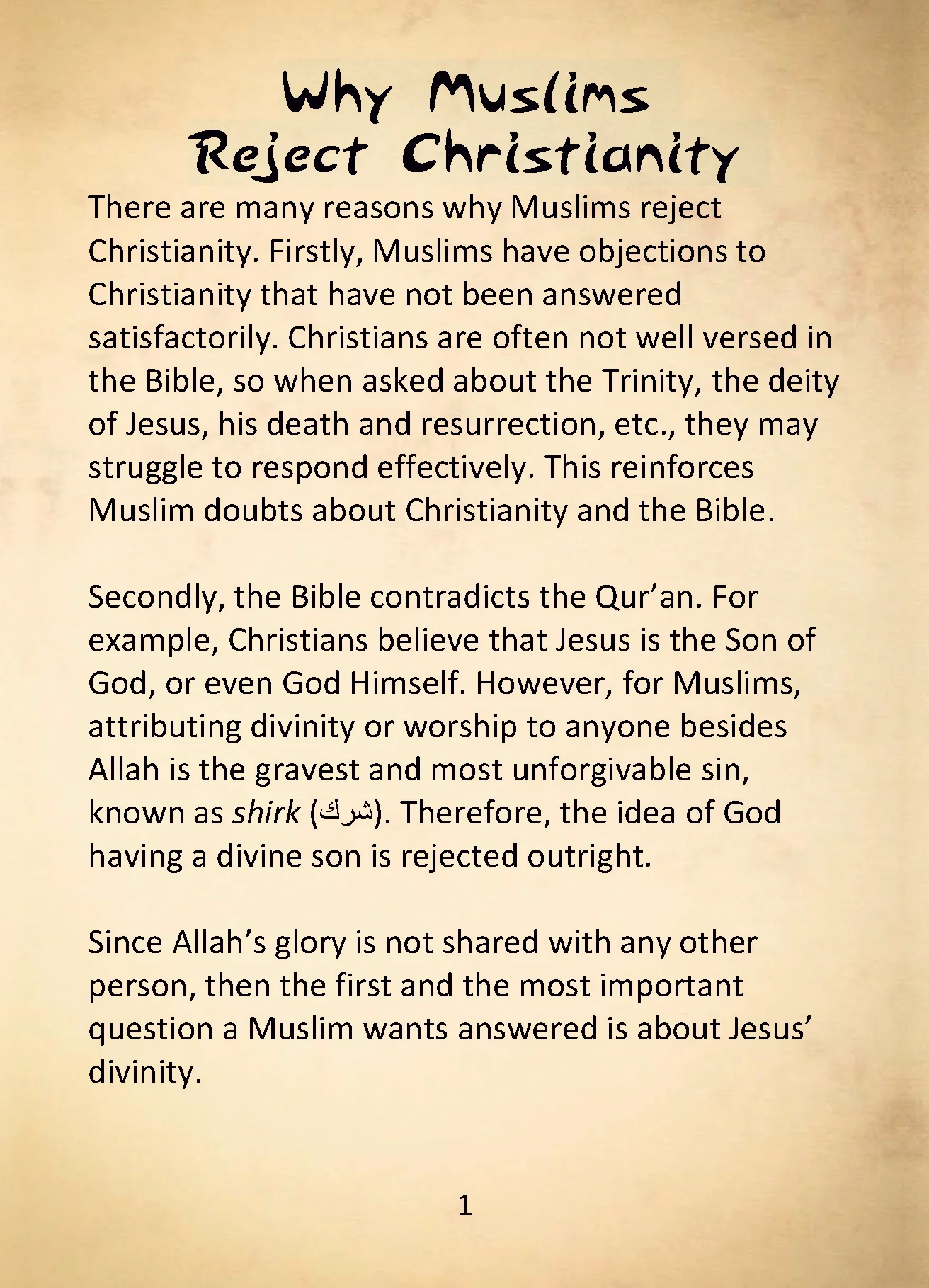 Why Muslims Reject Christianity - Booklet - Image 4