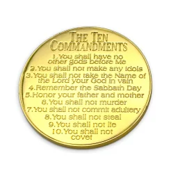 Ten Commandments Gold Coin (Large)