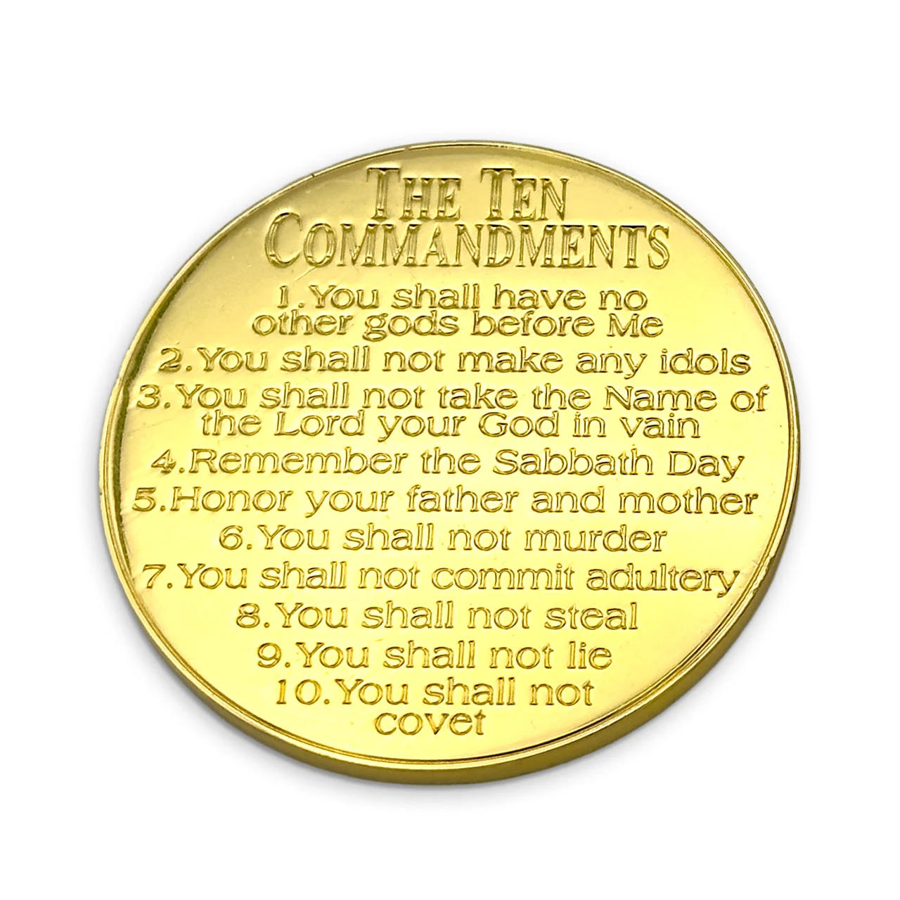 Ten Commandments Gold Coin (Large)