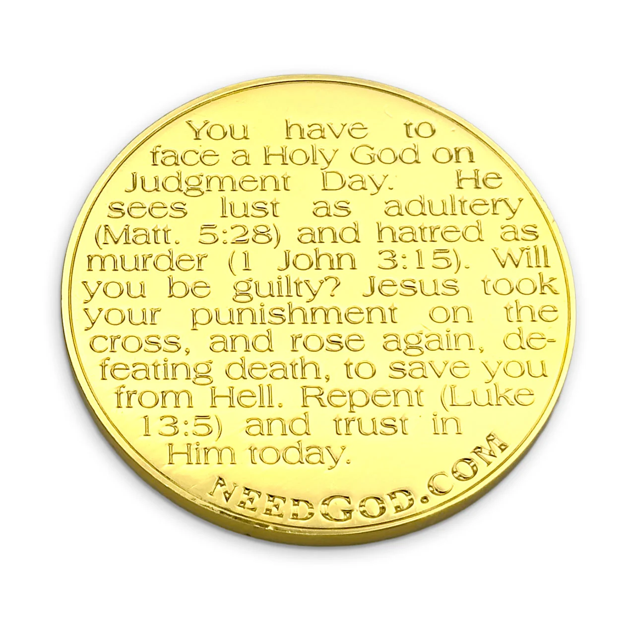 Ten Commandments Gold Coin (Large) - Image 2