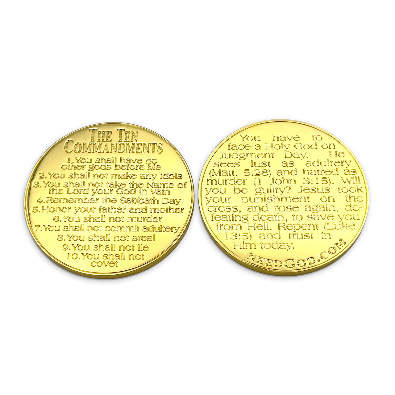 Ten Commandments Gold Coin (Large) - Image 3