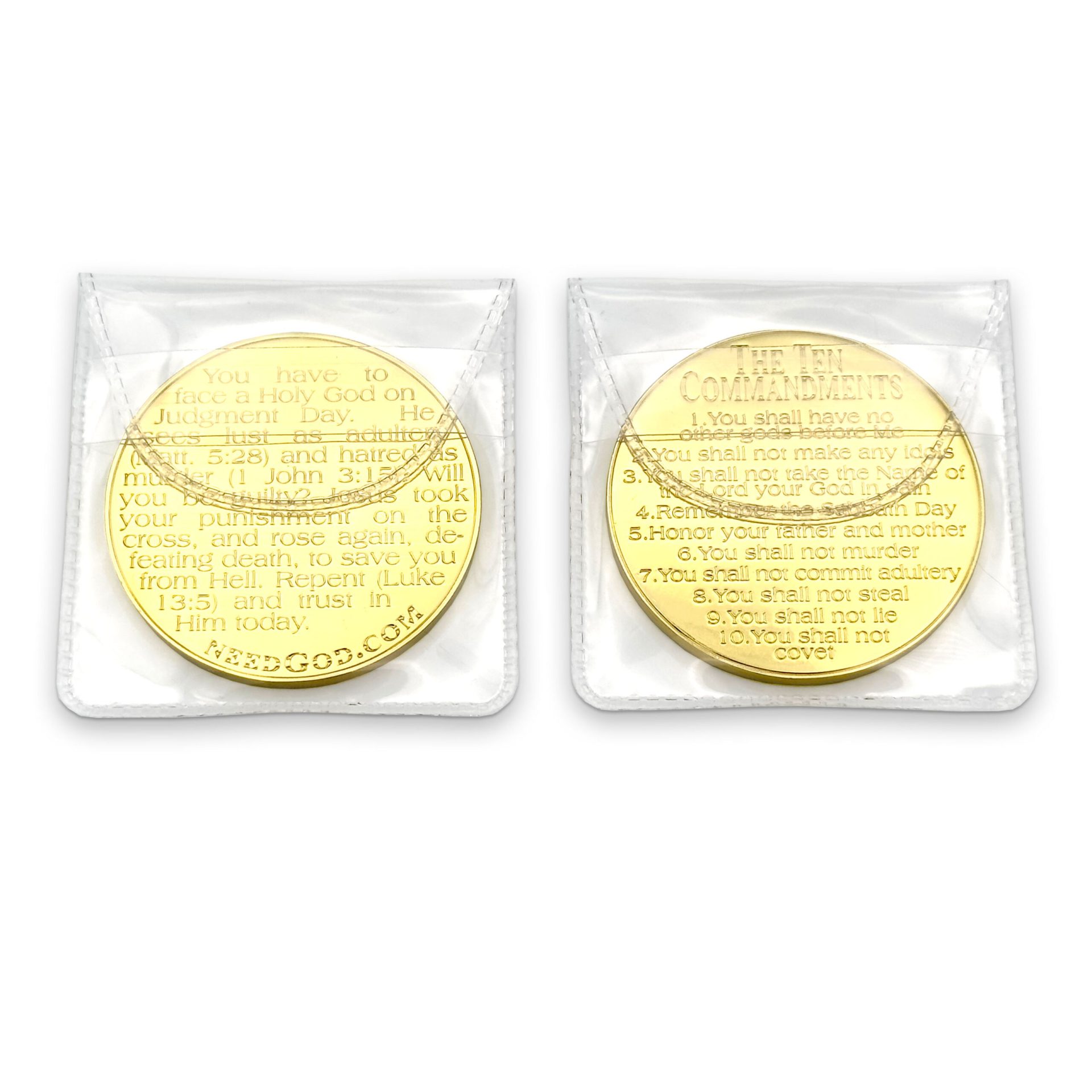 Ten Commandments Gold Coin (Large) - Image 4